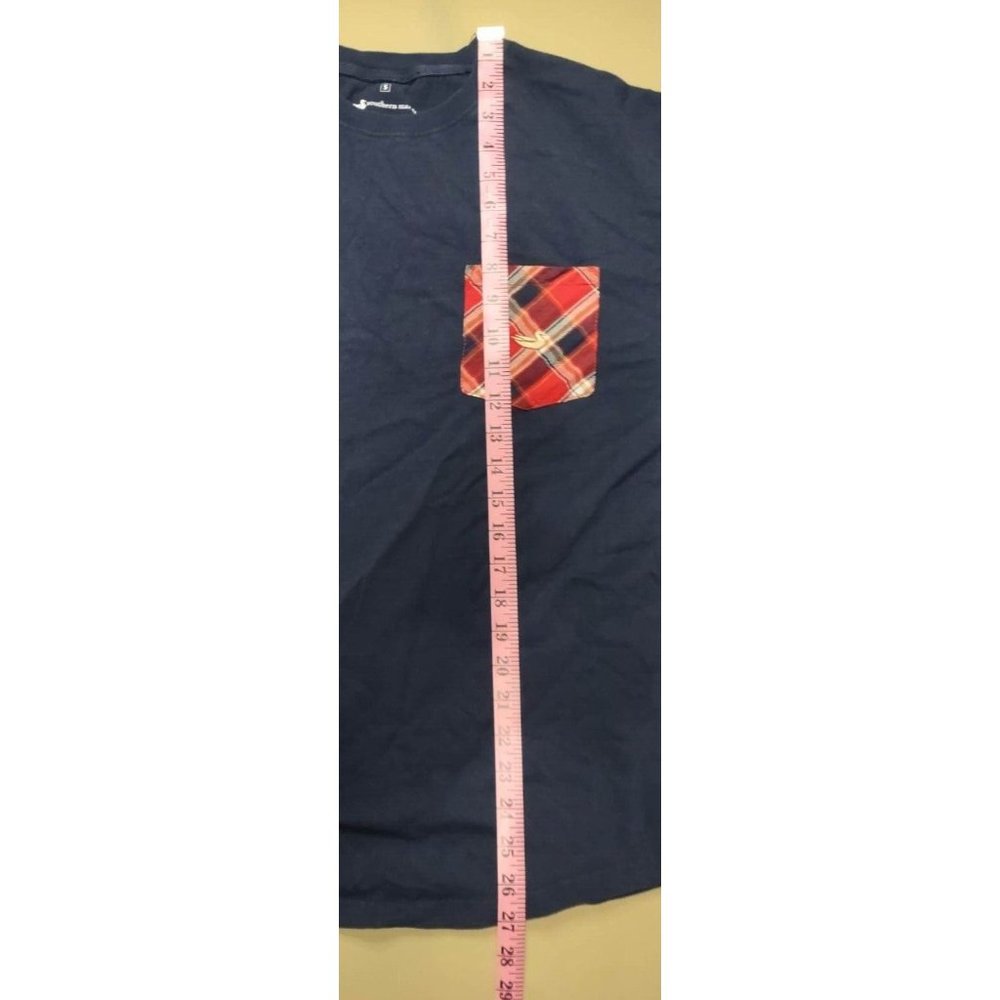 Southern Marsh Womens long sleeve Navy/Red plaid pocket SZ S - Picture 7 of 7